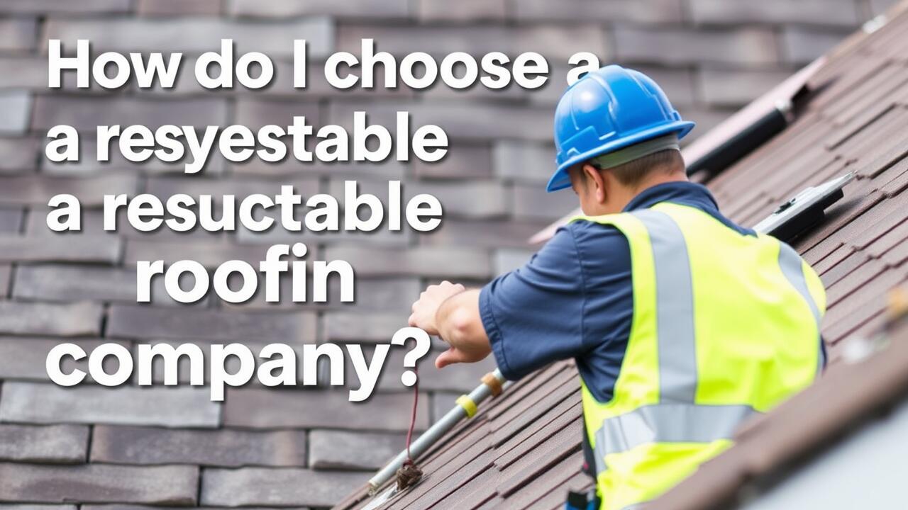 How do I choose a reputable roofing company?